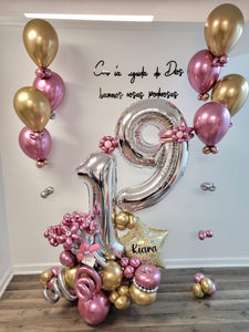 Rose and Gold Balloon Bouquet